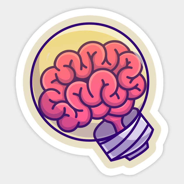 Lamp With Brain Cartoon Sticker by Catalyst Labs